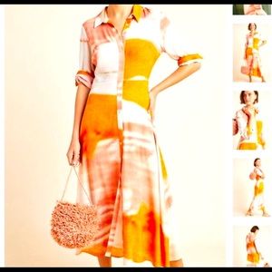 Anthro Dolan Cora button down shirt dress